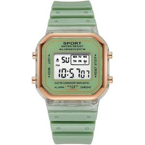 Color Digital Horloge - Groen | Ø 36,5 mm | Siliconen | Fashion Favorite
