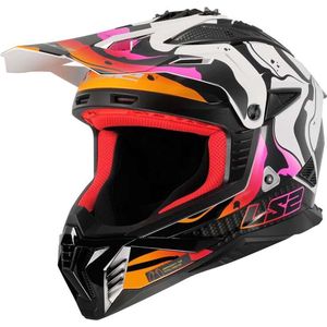 LS2 Helm Fast II Wash MX708 zwart / wit maat L