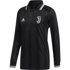 Adidas - Juventus - Icons Voetbalshirt - Lange Mouwen - Zwart/Wit - Maat XS