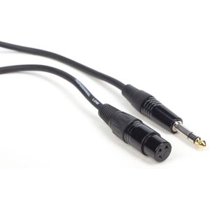 DAP Audio Microfoon Kabel - Female XLR naar Jack Stereo - 3m (Zwart)