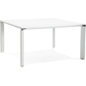 Alterego Vergadertafel / bench bureau 'XLINE SQUARE' in het wit - 140x140 cm