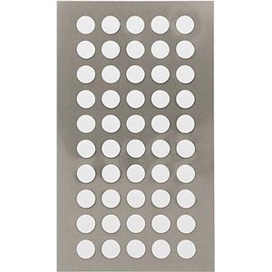 200x Witte ronde sticker etiketten 8 mm - Kantoor/Home office stickers - Paper crafting - Scrapbook hobby/knutselmateriaal