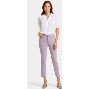 Sheri Slim Enkeljeans Gerafelde Zoom Lila Gekleurde Denim