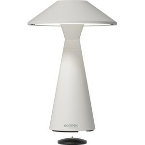 Sompex Tafellamp Move | Wit | Led - indoor / outdoor voor binnen en buiten - in hoogte verstelbaar met oplaadstation USB om draadloos op te laden