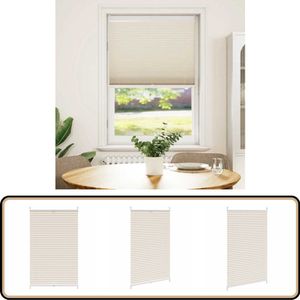 vidaXL Plisséjaloezie - 70x125 cm - crème Plisségordijn - Rolgordijn - Lichtfilter - Privacy - Decoratie