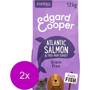 Edgard&Cooper Puppy Graanvrij Zalm&Kalkoen - Hondenvoer - 2 x 12 kg
