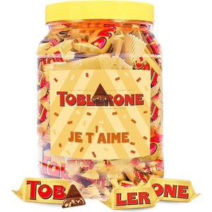 Toblerone Mini chocolade ""je t'aime"" - melkchocolade met nougat, amandel en honing - 500g