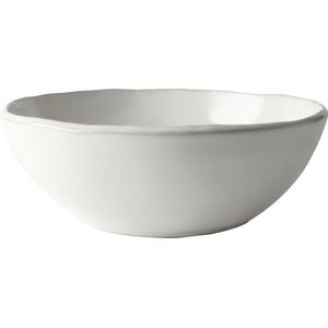 Dutch Rose Organic Schaal - Serveerschaal - Stoneware Handgemaakt - 23cm - Wit
