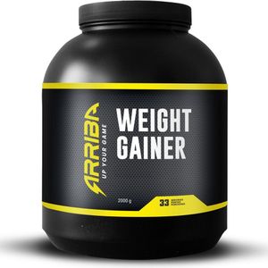 Arriba Nutrition - Weight gainer - Gewichtstoename - Smaak: Aardbei/Strawberry - 2000 Gram - 33 shakes
