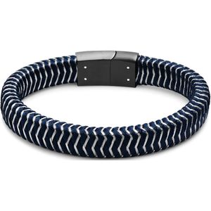 Lucleon - Heren - Roestvrij Staal Armband - Blauw