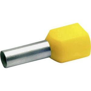 SOLAR twin adereindhuls geïsoleerd 2x6mm2 hulslengte 14mm geel - per 100 stuks (1505167)