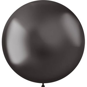 Folat - ballon XL Intense Chrome Grey 48 cm - 5 stuks