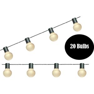 CBD Lichtsnoer buiten - Warm Wit - 20 LED Bollen - 10 meter - Tuinverlichting - Partyverlichting - Lampjes slinger - Lichtslinger - Feestverlichting - Partylights
