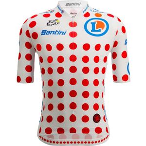Santini Tour De France Official Gpm Leider 2023 Kort Mouw Jersey Rood L Man
