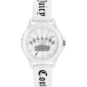 Juicy Couture horloge voor dames met silicone armband - WIT kleur JC/1325WTWT