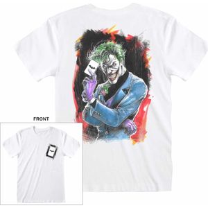 DC Comics Batman - Joker Batman Card Mens Tshirt - L - Wit