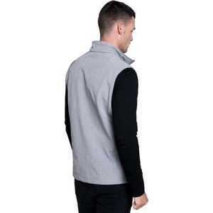 Softshell zomer vest/bodywamer grijs/zwart voor heren - Herenkleding/dunne jassen - Mouwloze outdoor vesten L (40/52)