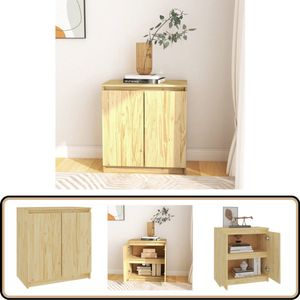 vidaXL Bijzetkast 60x36x65 cm massief grenenhout