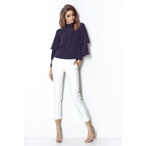 Blauwe Ruches Blouse