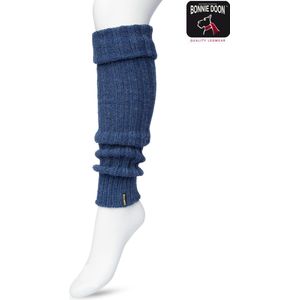 Bonnie Doon Beenwarmers Blauw Unisex Onze Size - Dames en Heren - Sleever - Legwarmer - Grof Gebreid - Wol - 1 paar - Warm - Comfortabel - Jeans Blue Heather - Blauw Gemeleerd - Mode Accessoire - BE021766.253