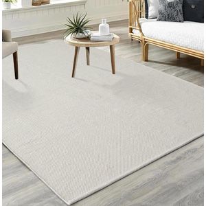 the carpet Boho Natur Wool Handgeweven wollen tapijt in natuurlijke Scandinavische boho-look, handgemaakt voor een unieke stijl, 120x170