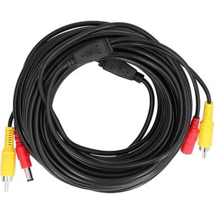 CCTV-kabel 2-in-1 Video-voedingskabel RCA-DC Bewakingscamera Beveiligingssysteem Dvd-speler(10m) - Draagbaar .