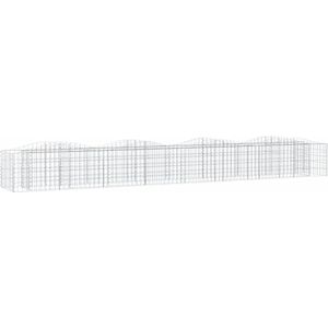 vidaXL-Schanskorf-gewelfd-verhoogd-400x50x50-cm-gegalvaniseerd-ijzer