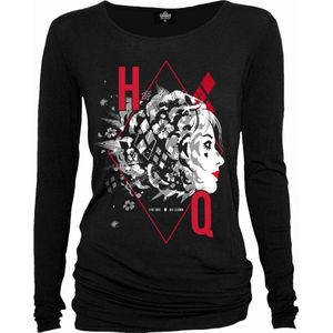 Spiral Harley Quinn Longsleeve top -S- HQ Suicide Squad Zwart