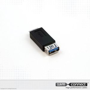 USB A naar Micro USB 3.0 koppelstuk, f/m | USB kabel | USB 3.0 | USB datakabel | sam connect