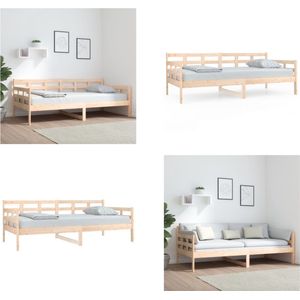 vidaXL Slaapbank massief grenenhout 90x190 cm - Slaapbank - Slaapbanken - Bedbank - Bed