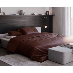 CLARYSSE Dekbedovertrek Grace 240x220 cm (mahonie 3046) zonder slopen