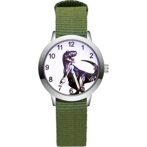Dinosaurus Horloge | Groen | Nylon | Ø 30 mm | Fashion Favorite