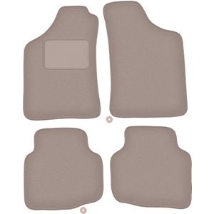 Beige velours matten voor: Mitsubishi L200 Triton pick-up (2001-2006)