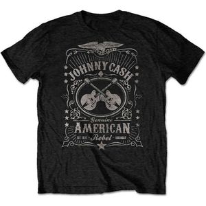 Johnny Cash - American Rebel Heren T-shirt - XL - Zwart