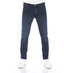 Wrangler Heren Jeans Broeken Texas Slim Stretch slim Fit Blauw Volwassenen Denim Jeansbroek