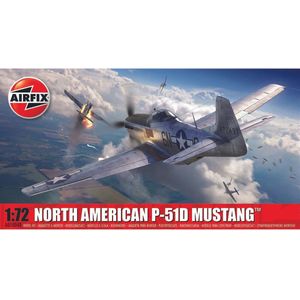 1:72 Airfix 01004B North American P-51D Mustang Plane Plastic Modelbouwpakket