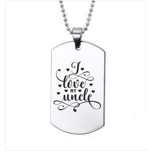 Ketting RVS - I Love My Uncle