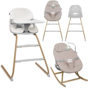 Lionelo Dalia Set - 4-in-1 Kinderstoel & Schommelstoel - Verstelbaar en Meegroeiend tot 60 kg - Inclusief Eettafel & Ligstoel