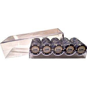 Poker - Poker bakje met waarde 200 - Pokerset - Poker fiches - Fiches - Poker chips - Poker set - Casino - Casino chips - Poker fiches met waarde - Cave & Garden