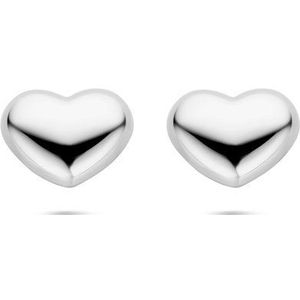 Zilver Gerhodineerd Oorknoppen Hartje 8,5 Mm 1339601