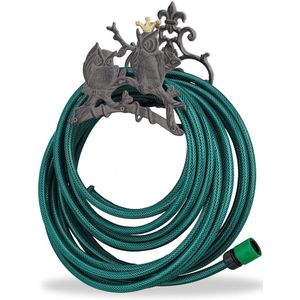 Tuinslanghouder met nostalgisch design - ruimtebesparend - 1 stuk - gietijzer