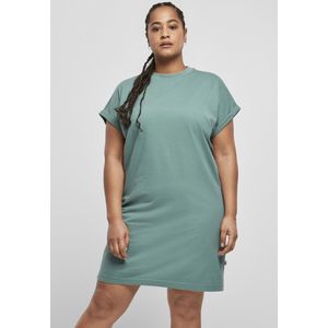 Urban Classics - Organic Cotton Cut On Sleeve Tee Korte jurk - 4XL - Groen