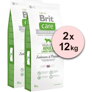 Brit Care hypo allergeen large breed zalm & aardappel graanvrij 2 x 12 kg
