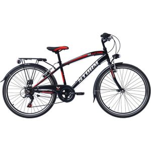 Jongensfiets Storm Beast - Met 6 versnellingen - Racefiets - 24 inch wielmaat - V brakes en remgrepen - Framemaat 36cm - Zwart/rood