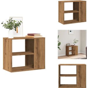 vidaXL Bijzetkast - Bijzetkasten - Zijkast - Zijkasten - Bijzetkast 60x30x50 cm bewerkt hout artisanaal eikenkleur