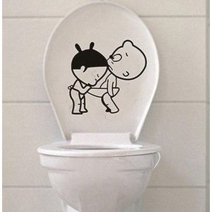 WC Sticker – Toilet Sticker – WC Decoratie – Wc Bril Sticker – Jongen/Meisje