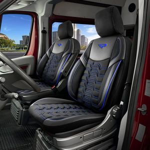 OPEL COMBO 2012 tot 2018 - autostoelhoes Venetie blauw - Met Rits voor Armsteunen Bestuurder & Passagier (Beide Zijden)