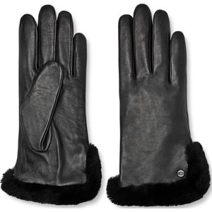 UGG W Leather Sheepskin Vent Glove Dames Handschoenen - Zwart - Maat M
