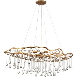 Lisa McDennon by Hinkley LED Pendelarmatuur Laguna | 8X E14 Max 40W | Dimbaar | Burnished Gold