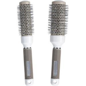 Ronde Vat Haarborstels Set 2 Stuks Keramische Borstels - Voor Haar Drogen Styling Curling - Haar Rechttrekken Volume En Glans